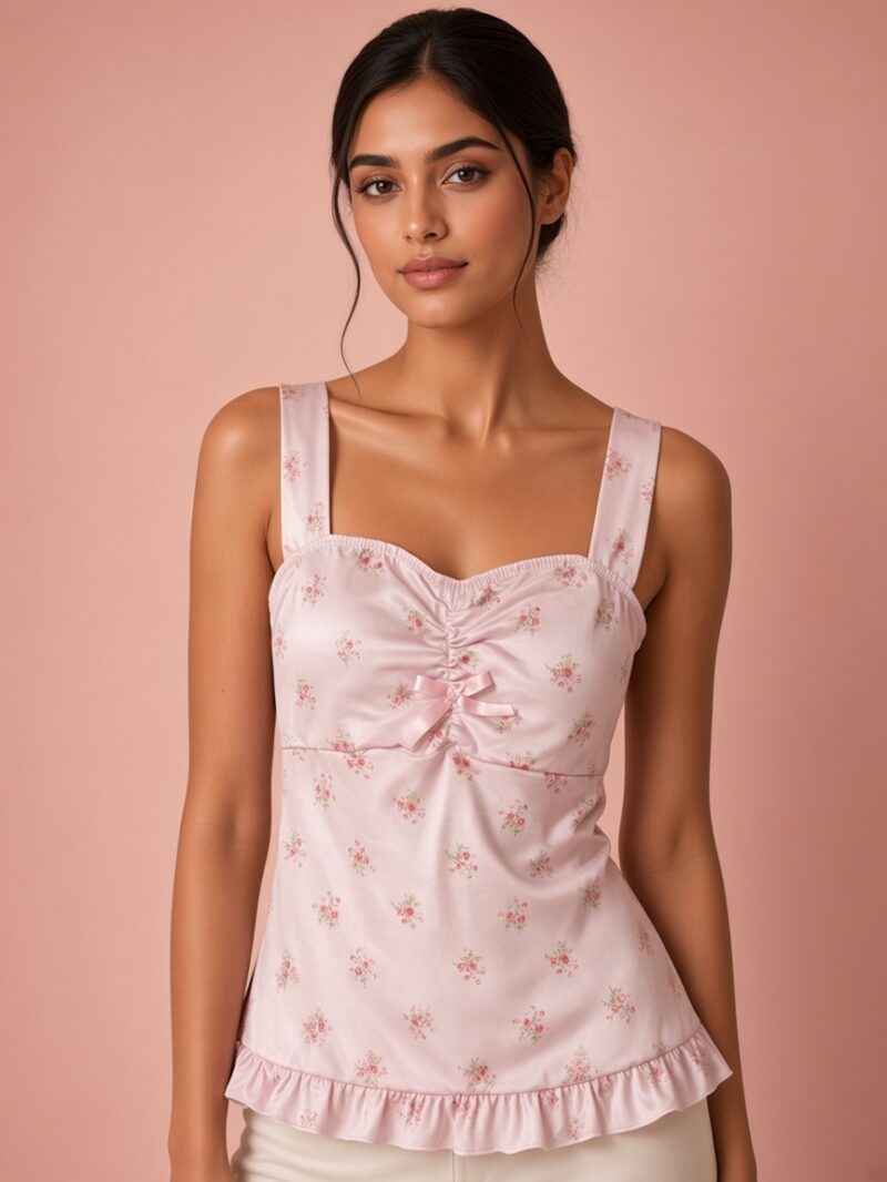 Blusa Rosa Floreada